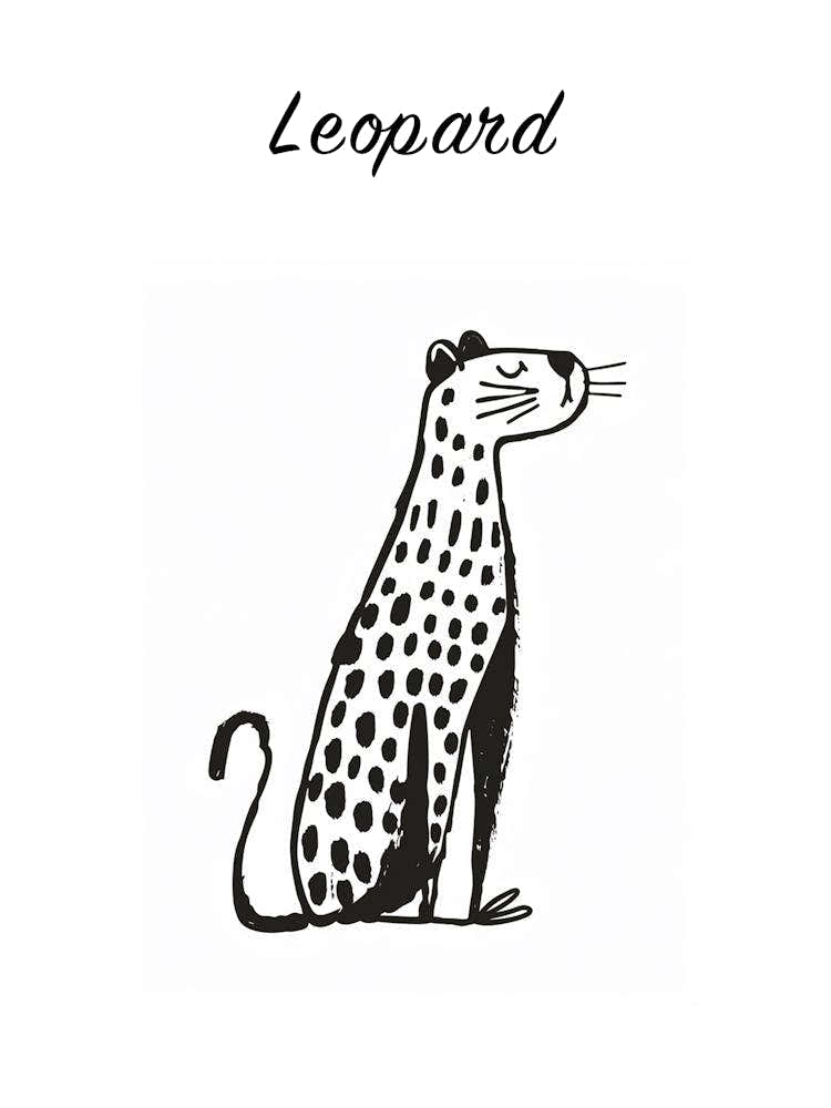 B&W Leopard 2 Poster