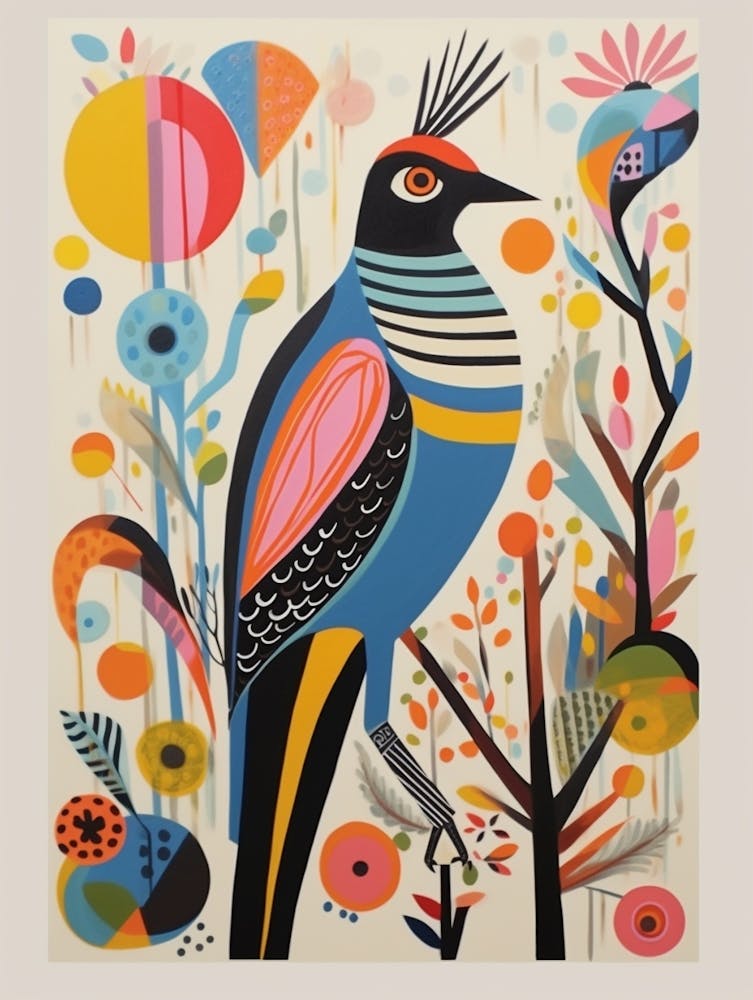 Colourful Scandi Bird Grouse 2