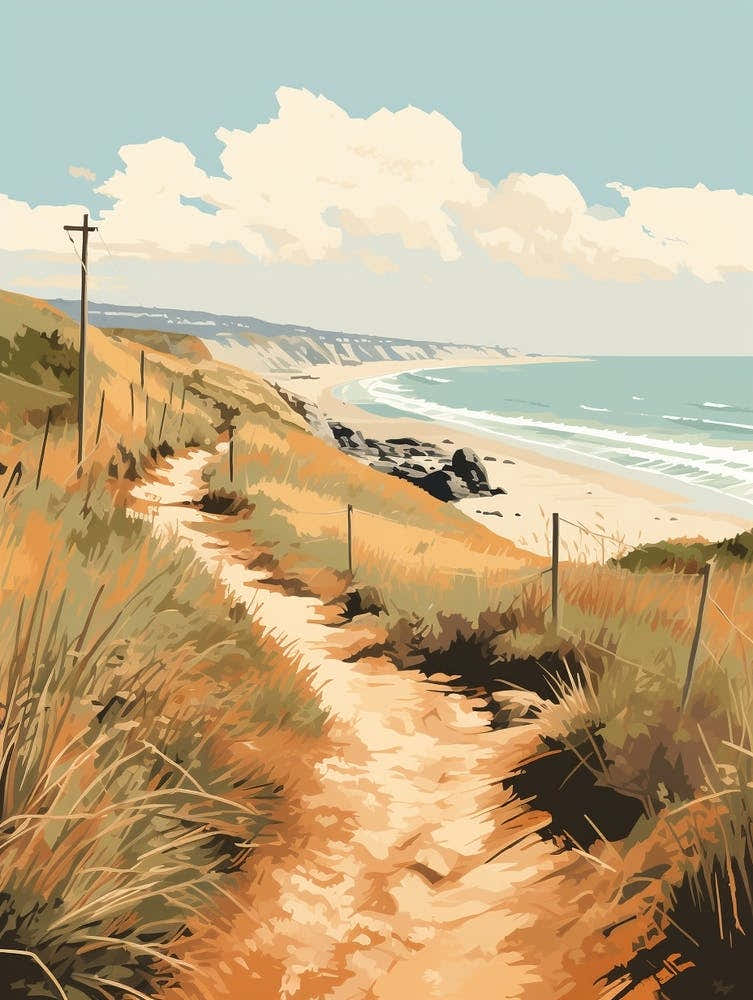 The South West Coast Path England 3 Hiking Trail Landscape