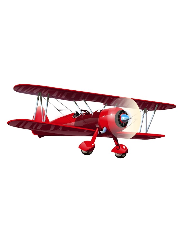 Red Biplane