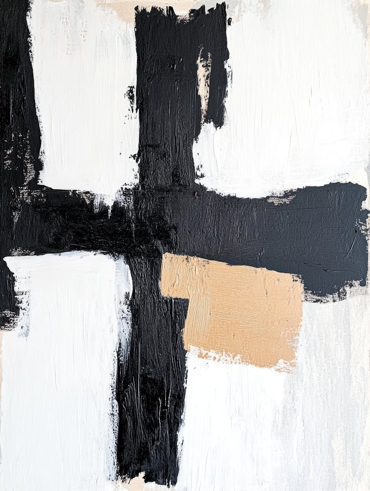 Black And White Cross 1