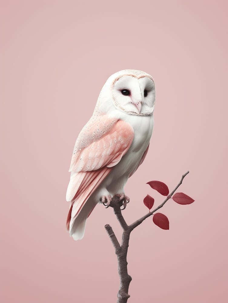 Minimalist Barn Owl 3 Illustration