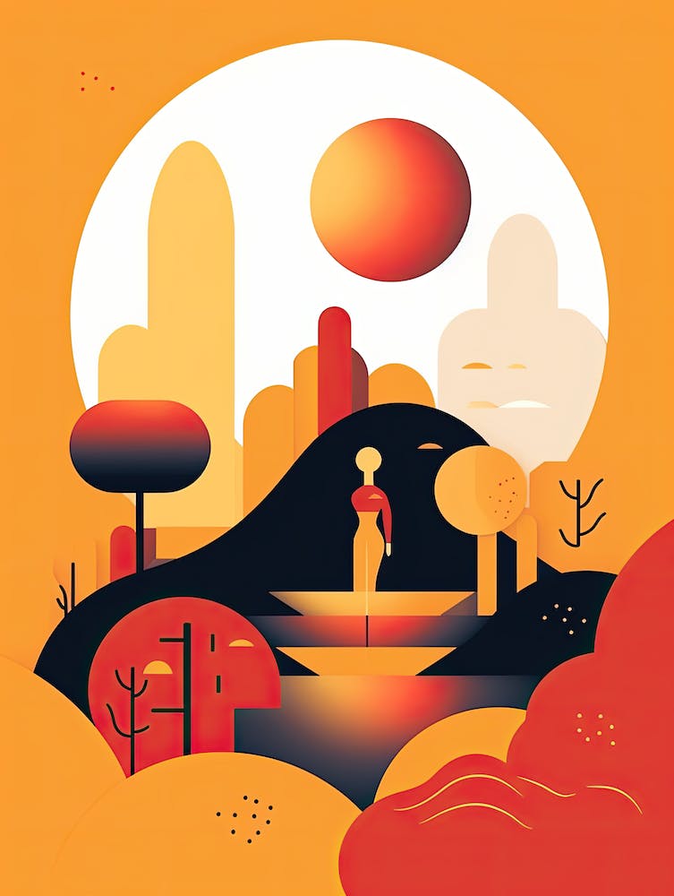 Graceful Embrace: Woman's Presence in Abstraction