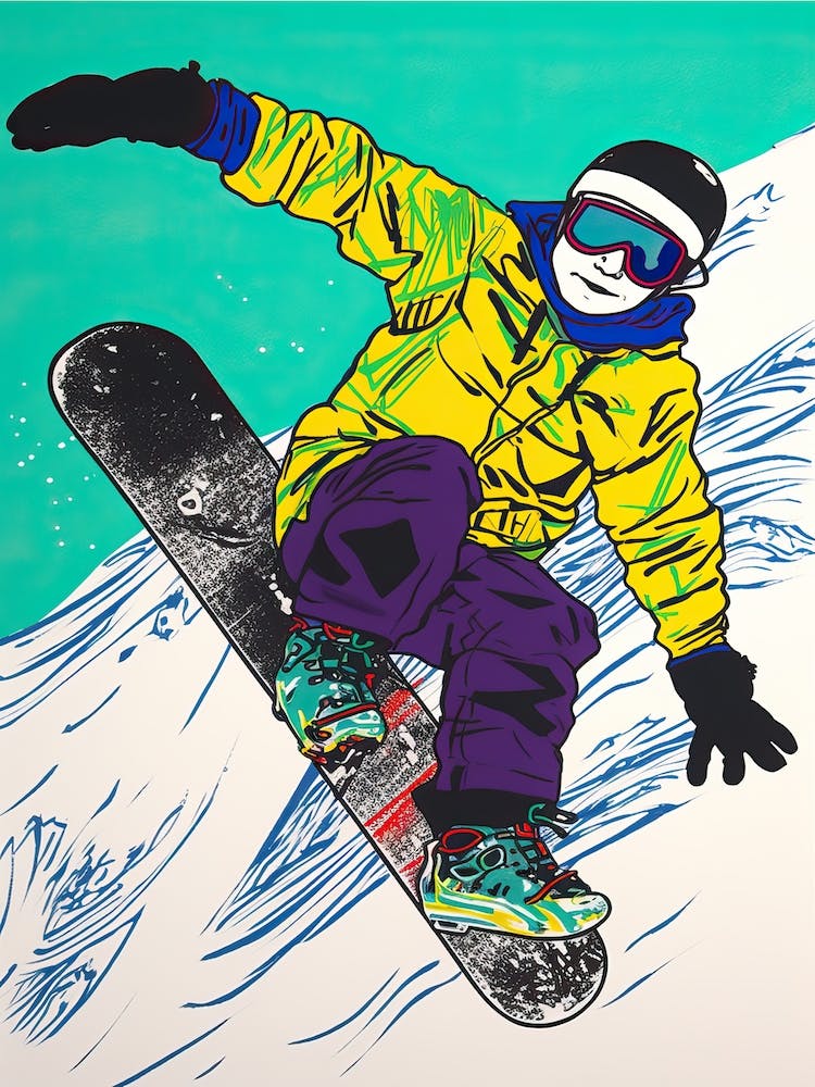 Snowboarding Pop Art 1