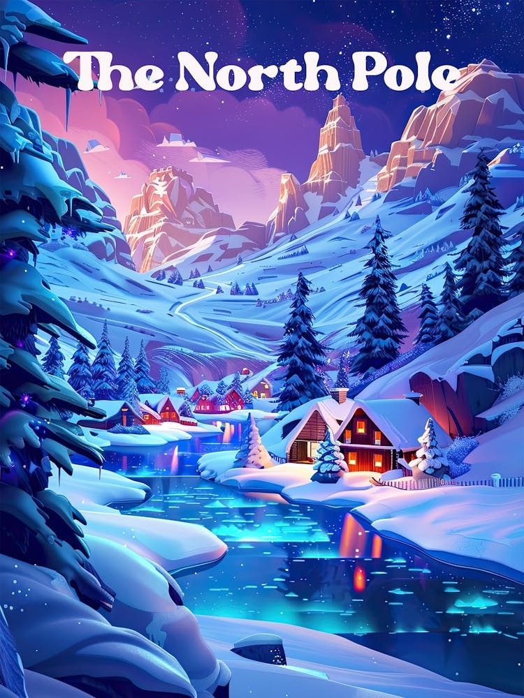 The North Pole Xmas Travel Art