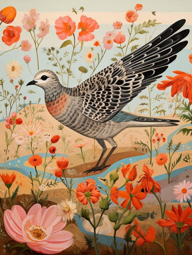 Grey Plover 1 Detailed Bird Painting