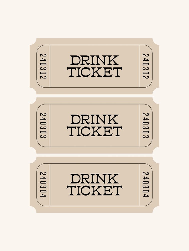 Drink Ticket - Beige