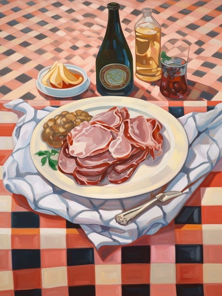 Vitello Tonnato Still Life Painting