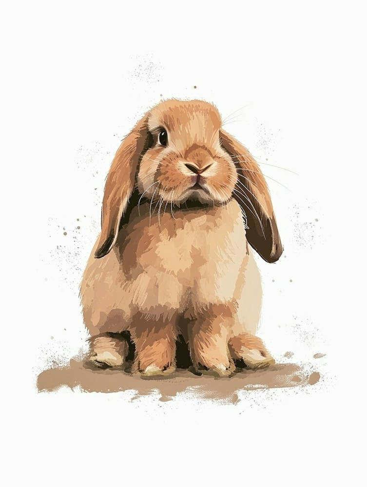 Florida White Rabbit Nursery Illustration 8