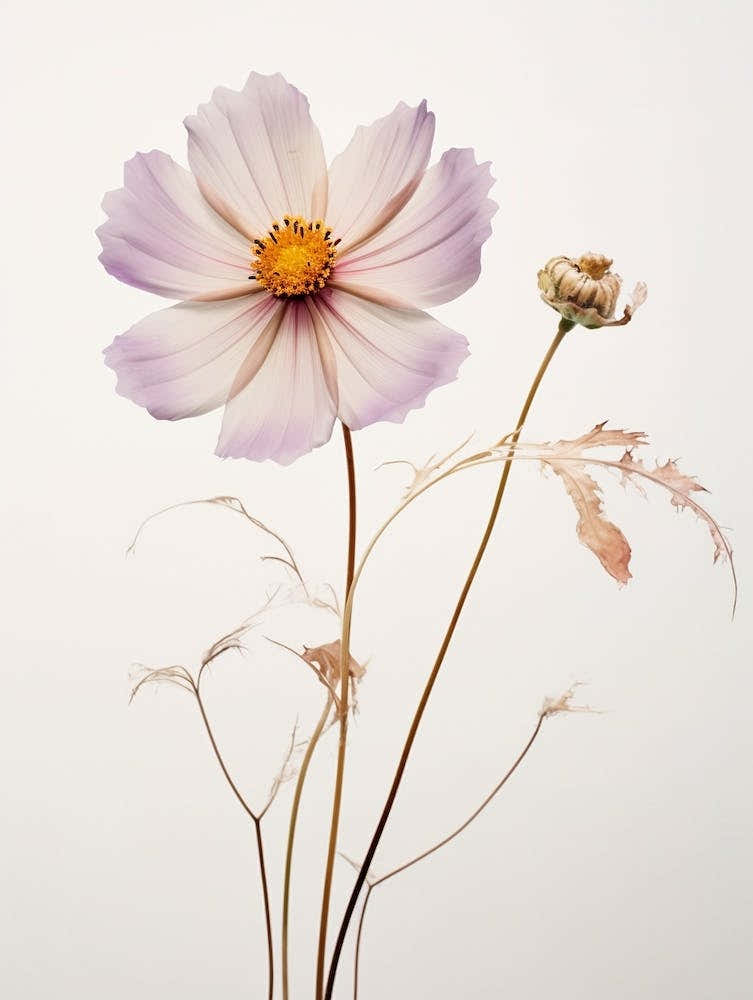 Pressed Flower Botanical Art Cosmos 3