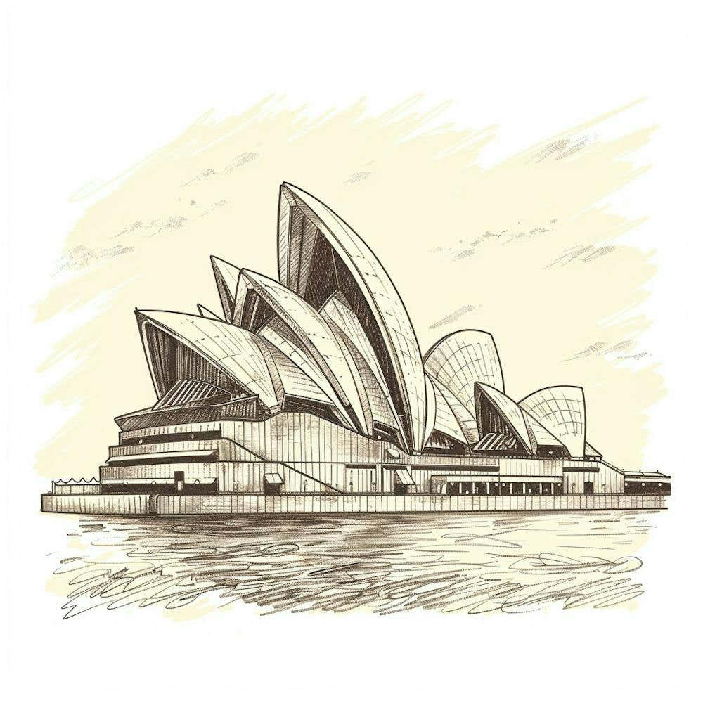 A Sydney Opera House In Sydney Hand Drawn Sketch 1719930199 2