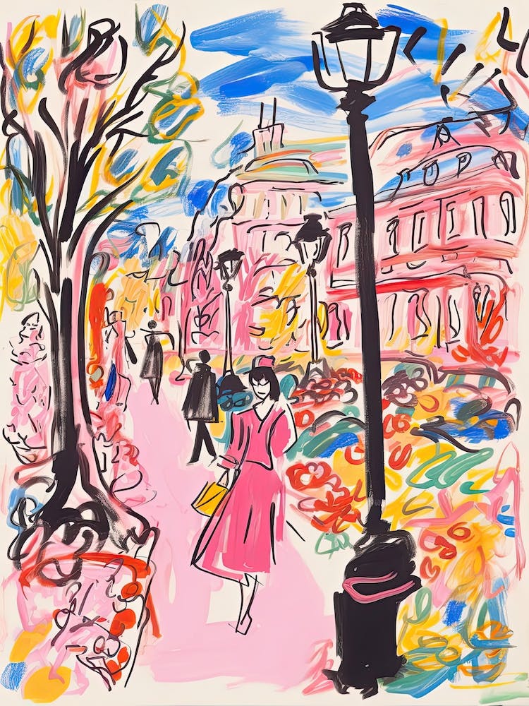 Paris, Dreamy Storybook Illustration 1