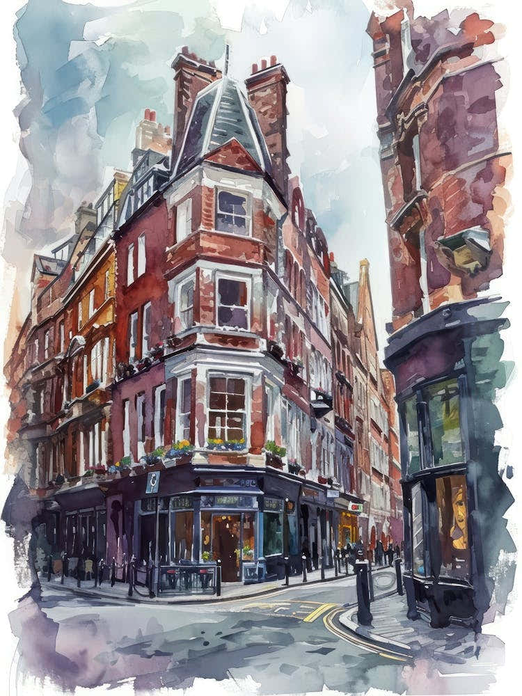 Westminster London Borough   Street Watercolour 3