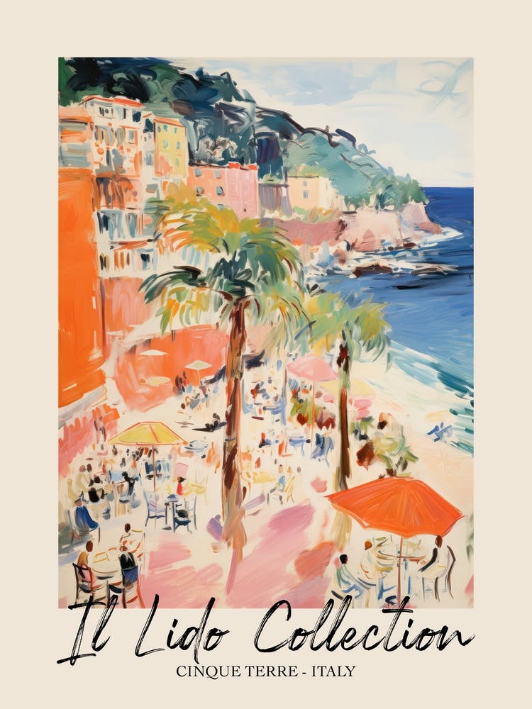 Cinque Terre   Italy Il Lido Collection Beach Club Poster 3