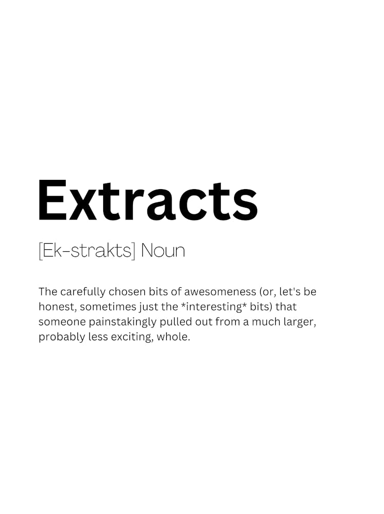 Extracts Definition Meaning 1