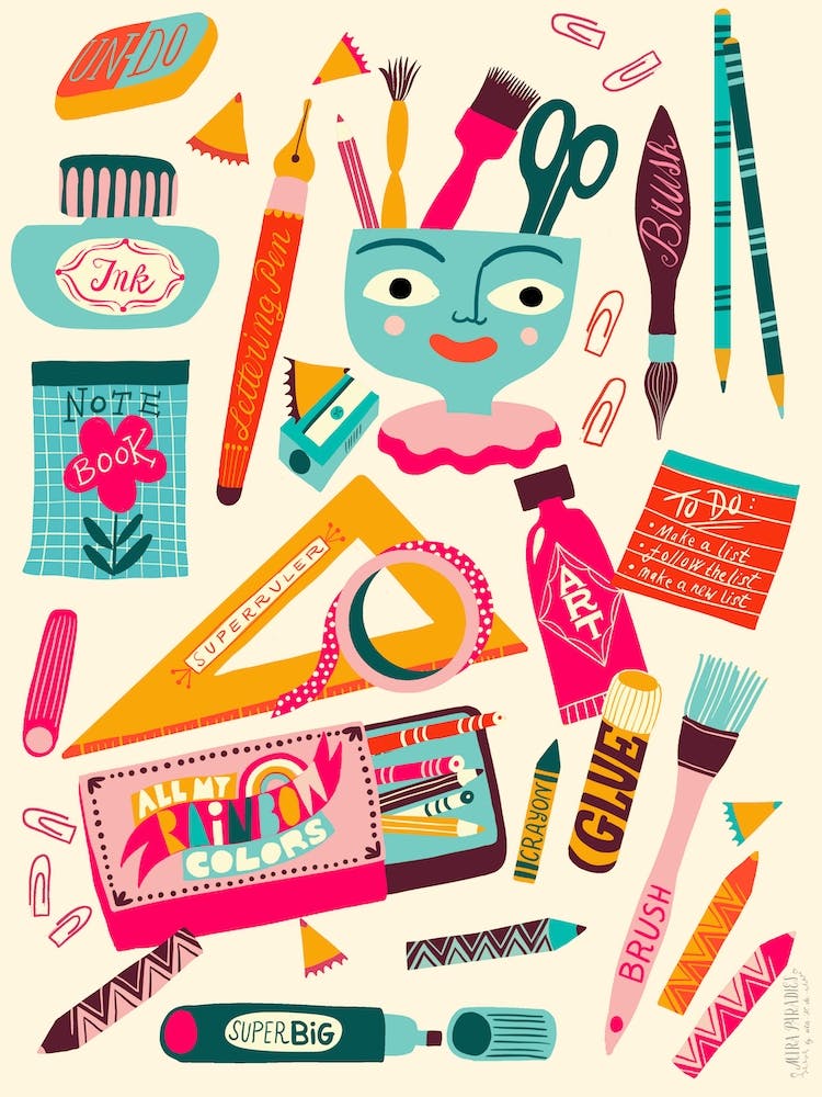 Rainbow Colors Art Supplies