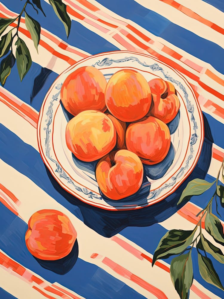 Peaches Fruit Summer Illustration 7