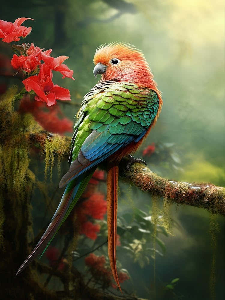 Rainforest Rhapsody: Quetzal Bird Poster