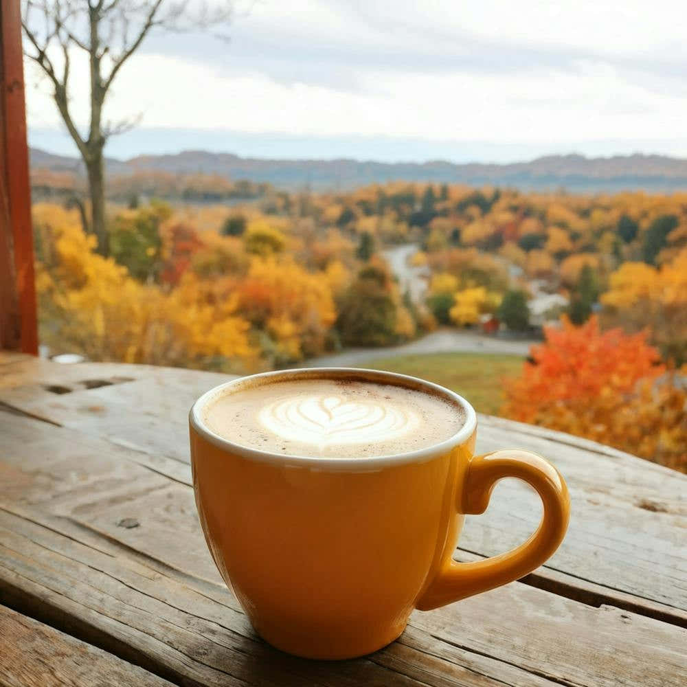 Early Morning Endeavor As A Soulful Brew Of Thanksgiving Inspired Cappuccino Dances Within An Antiq (4)