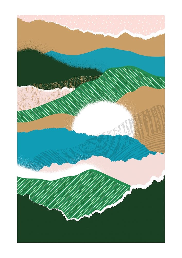 Sun Rising Jungle Abstract