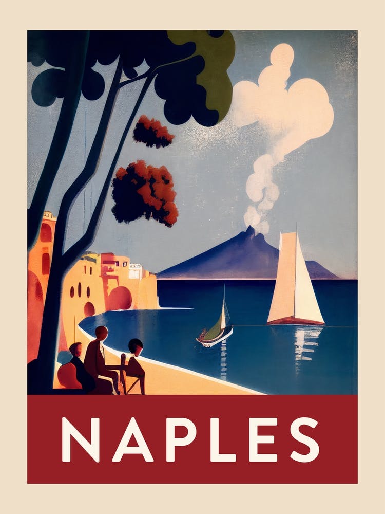 Naples Vintage Travel Poster