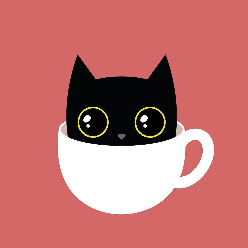 Coffee Cat Square