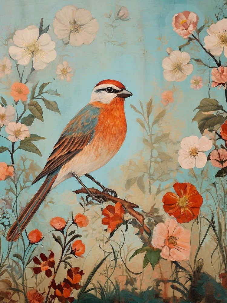 House Sparrow 2 Detailed Bird Painting