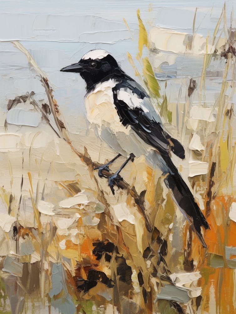 Bird Painting Magpie 1