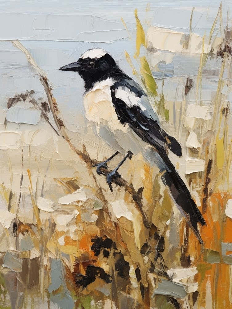 Bird Painting Magpie 1