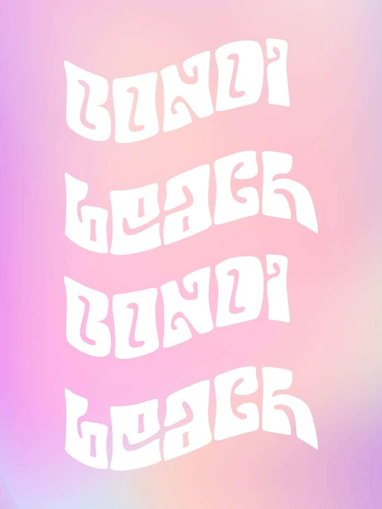 Bondi Beach Poster Pastel