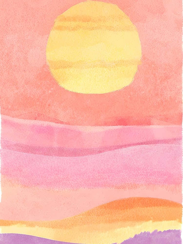 Watercolor Sunset 7