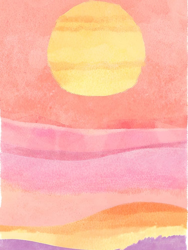 Watercolor Sunset 7