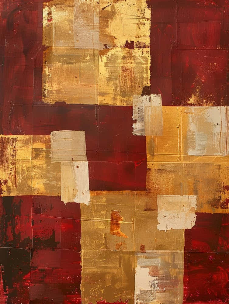Abstract Red And Gold