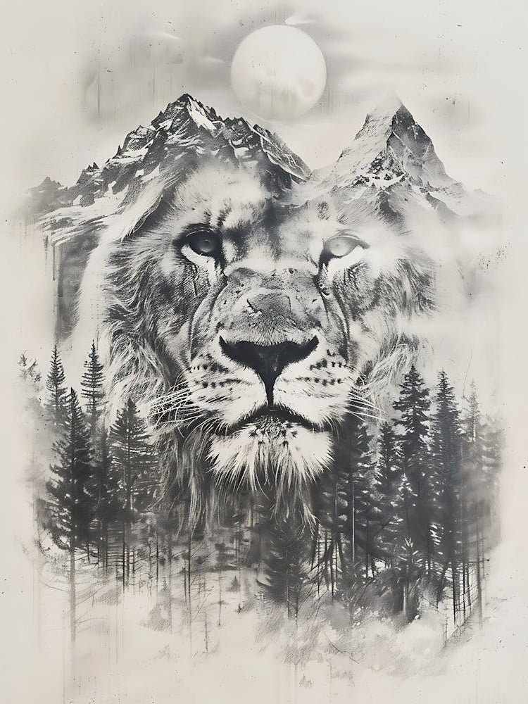 Lion In The Forest 19