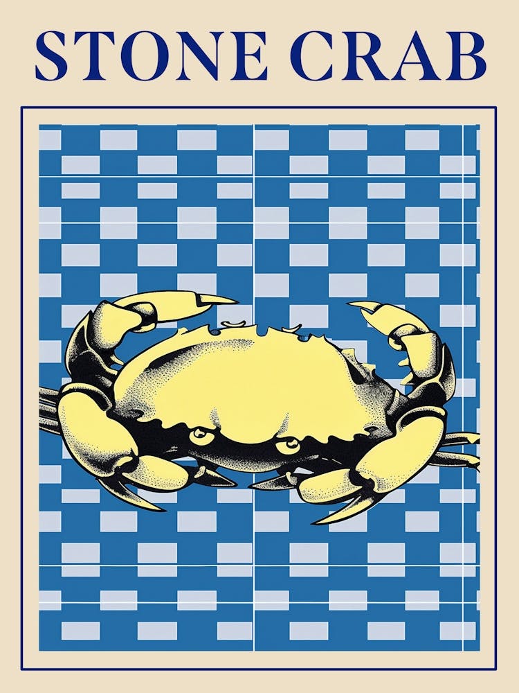 Stone Crab Seafood Poster