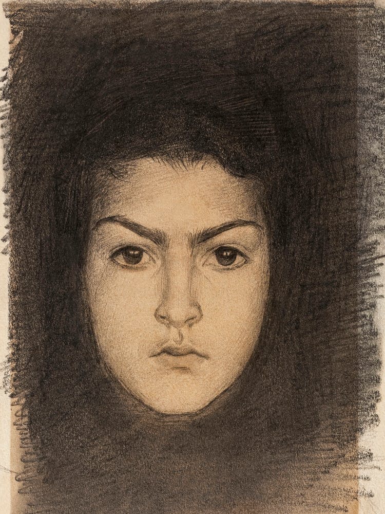 Head Of A Woman Front, John Singer Sargent