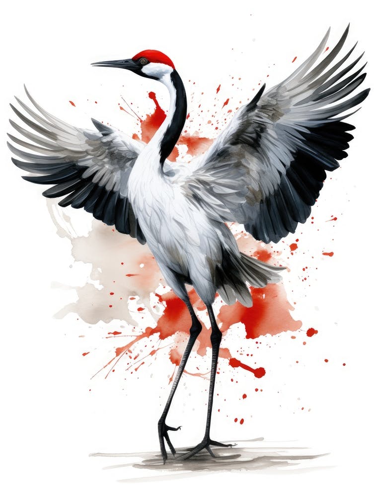 Crane In Flight 4 Art Print by Moving Clouds Art – Fy!