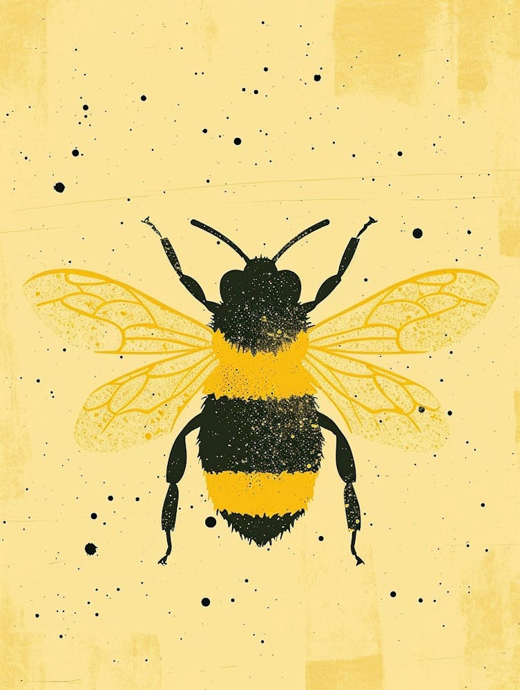 Yellow Honey Bee