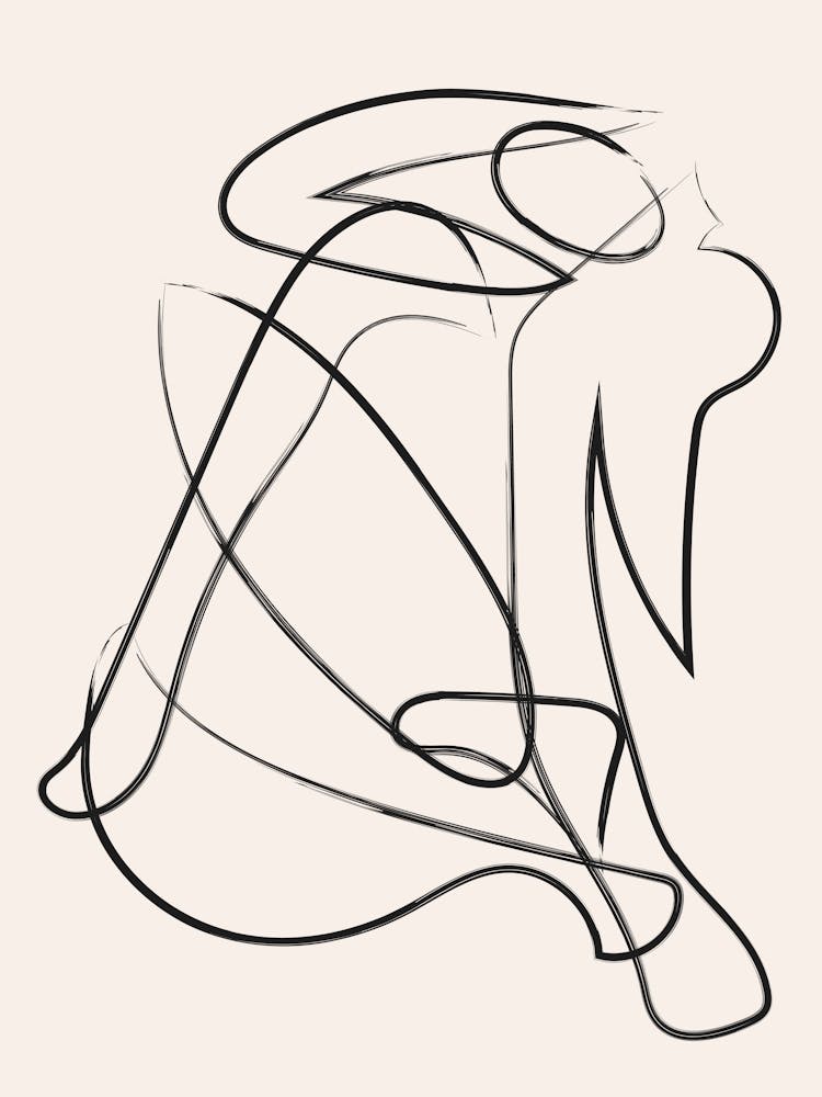 Deconstructed Lines Figure Natural