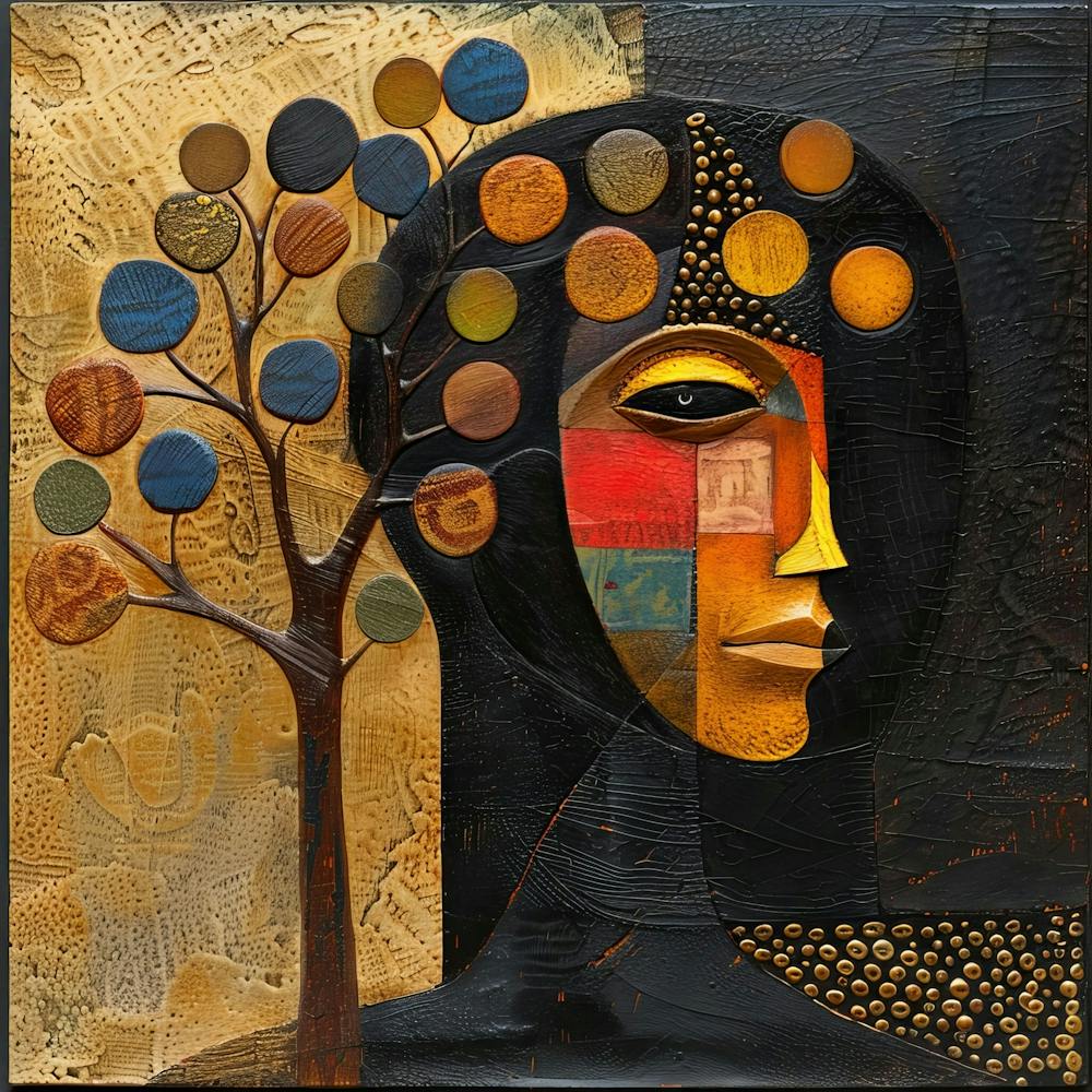 "In the Garden" Abstract Painting