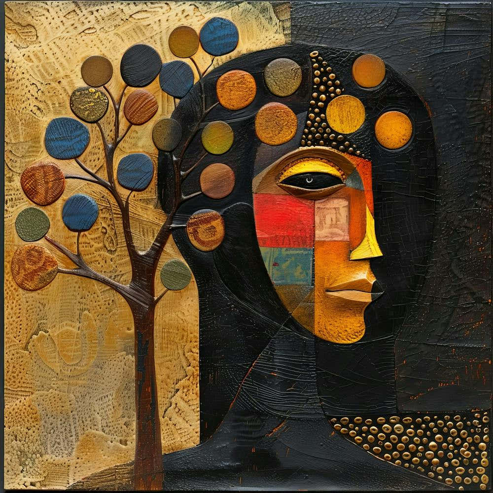 "In the Garden" Abstract Painting