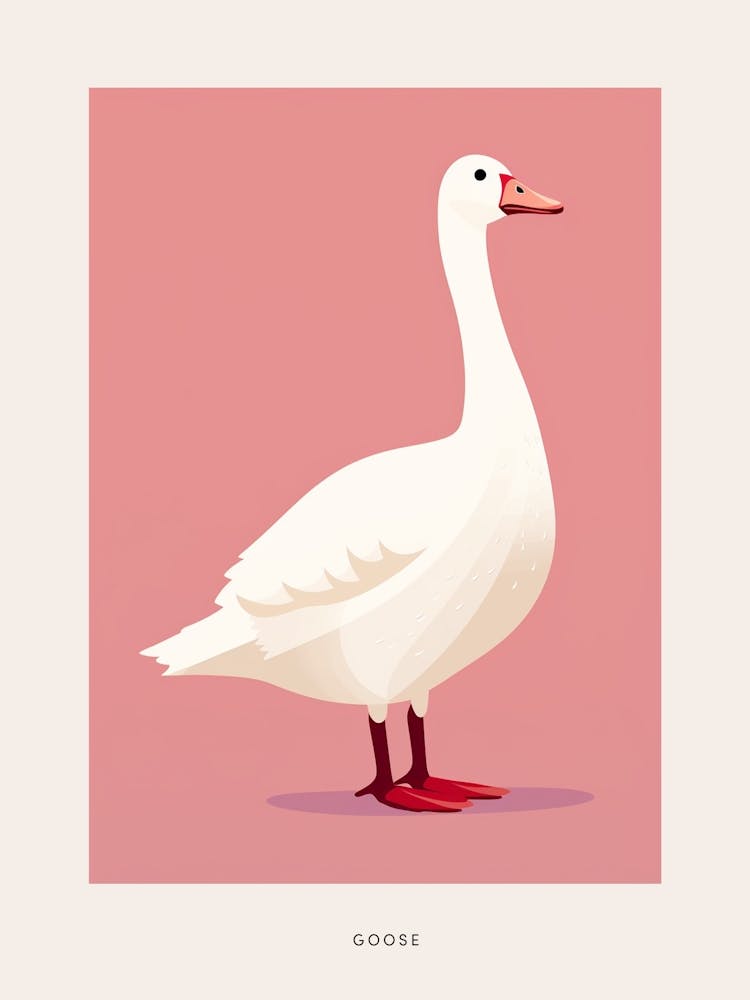Minimalist Goose 1 Bird Poster