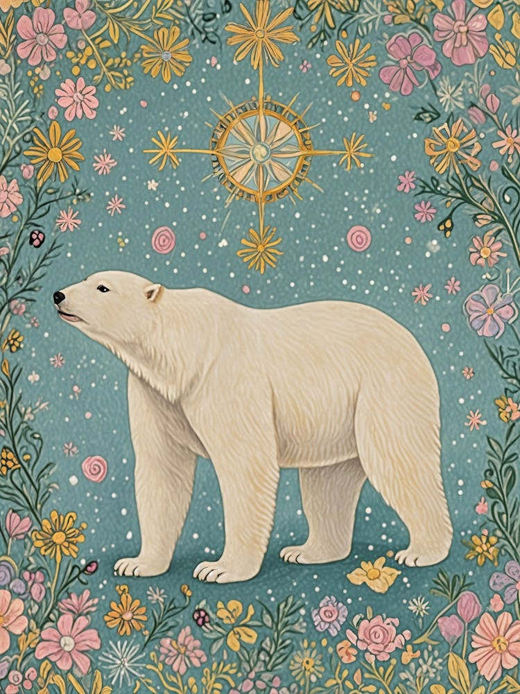 Polar Bear In Pastel