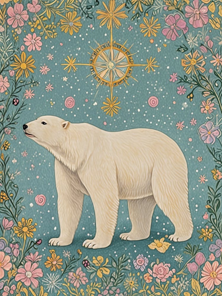 Polar Bear In Pastel