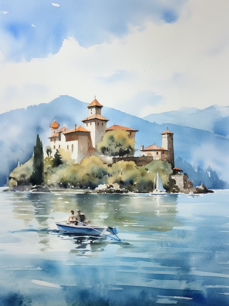 Isola Bella Italy Watercolour 6