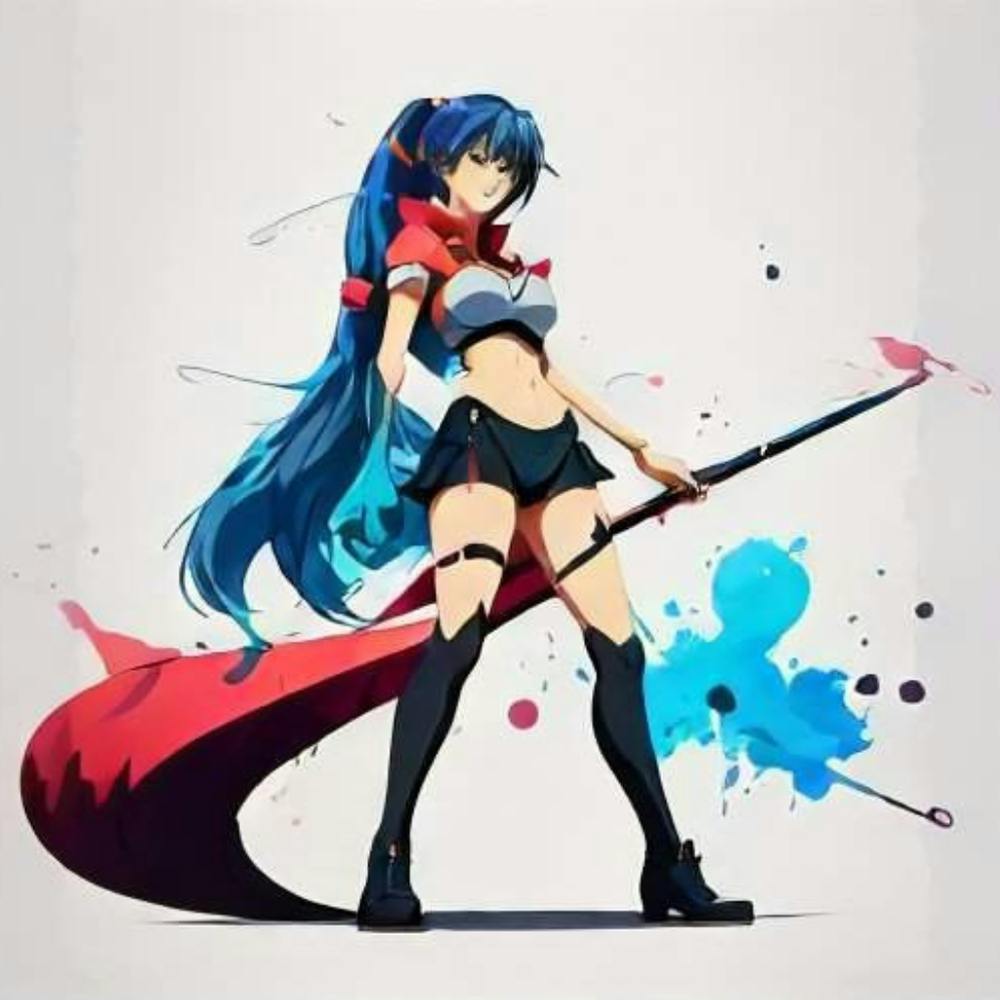 Anime Girl Holding A Sword