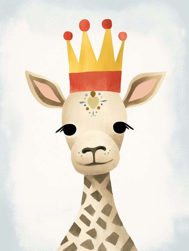 Little Giraffe 2 Wearing A Crown