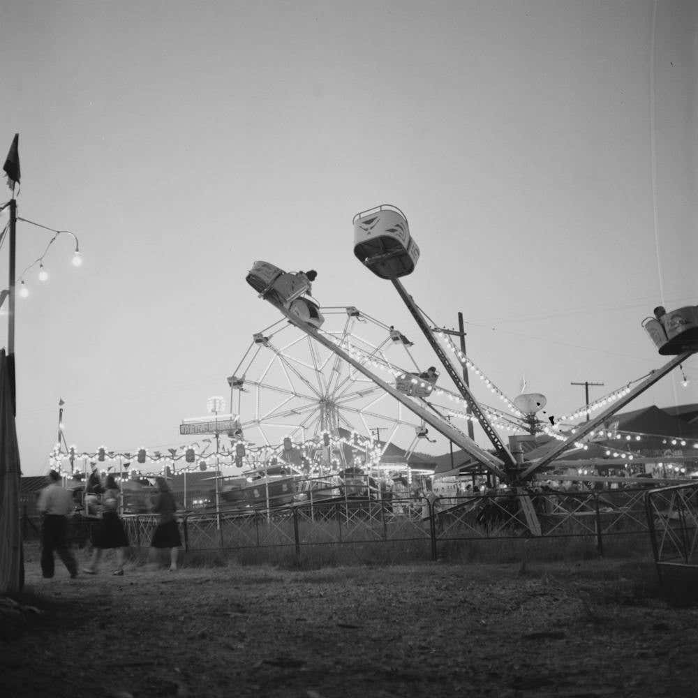 Untitled Photo, Possibly Related To Klamath Falls, Oregon,Carnival Rides At The Circus By Russell Lee