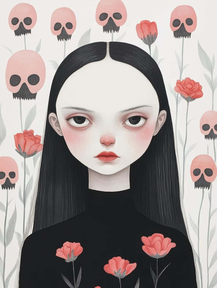 Girl With Skulls