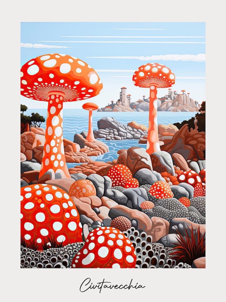 Poster Of Civitavecchia, Italy, Illustration In The Style Of Pop Art 1